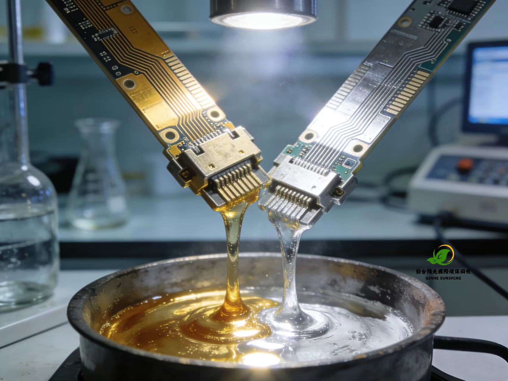 贵金属回收揭秘:线路板、连接器中的黄金白银怎么炼出来?